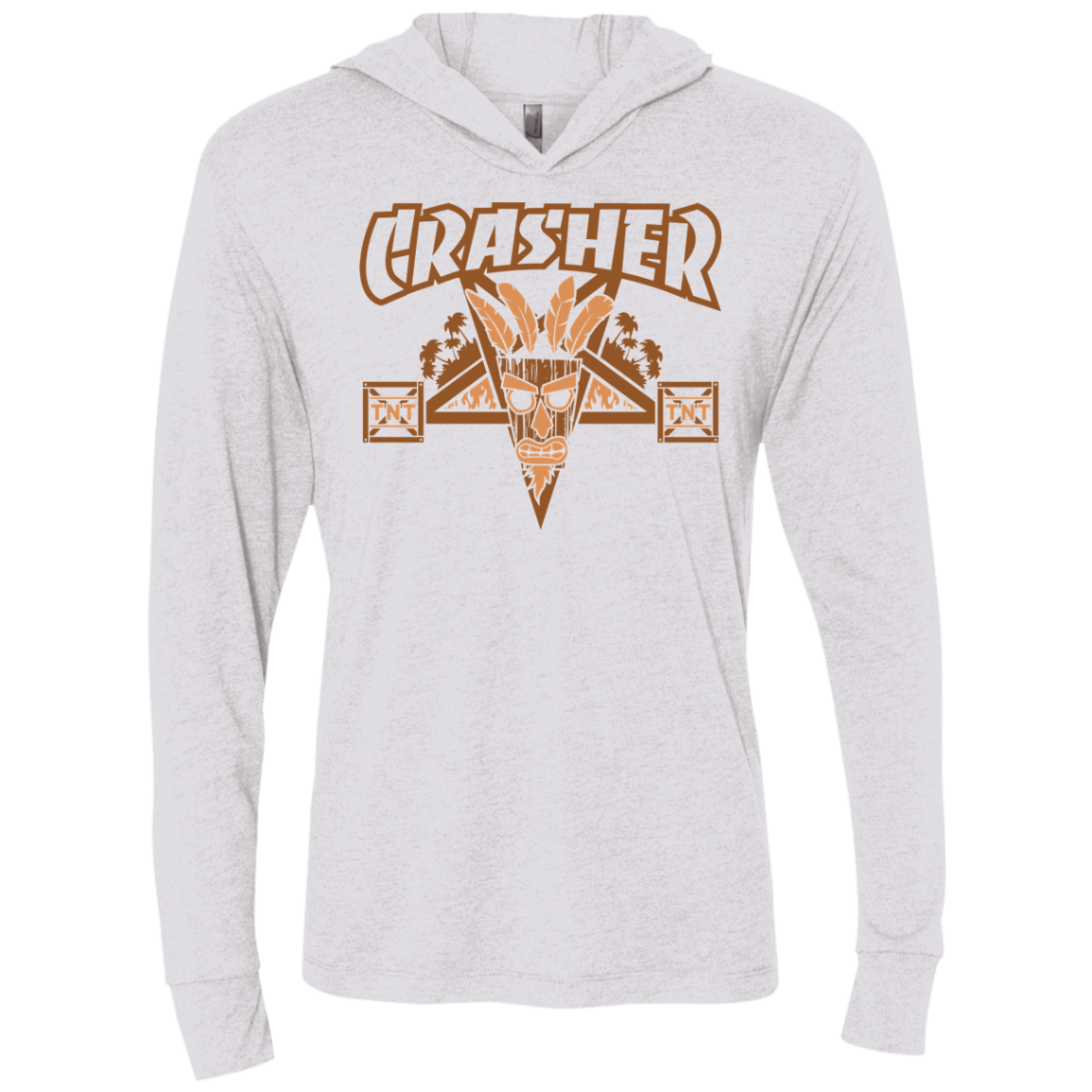 CRASHER Triblend Long Sleeve Hoodie Tee