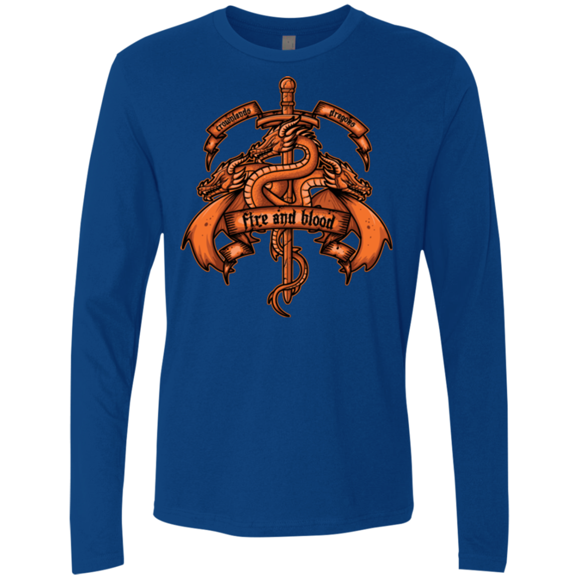 FIRE AND BLOOD Men's Premium Long Sleeve