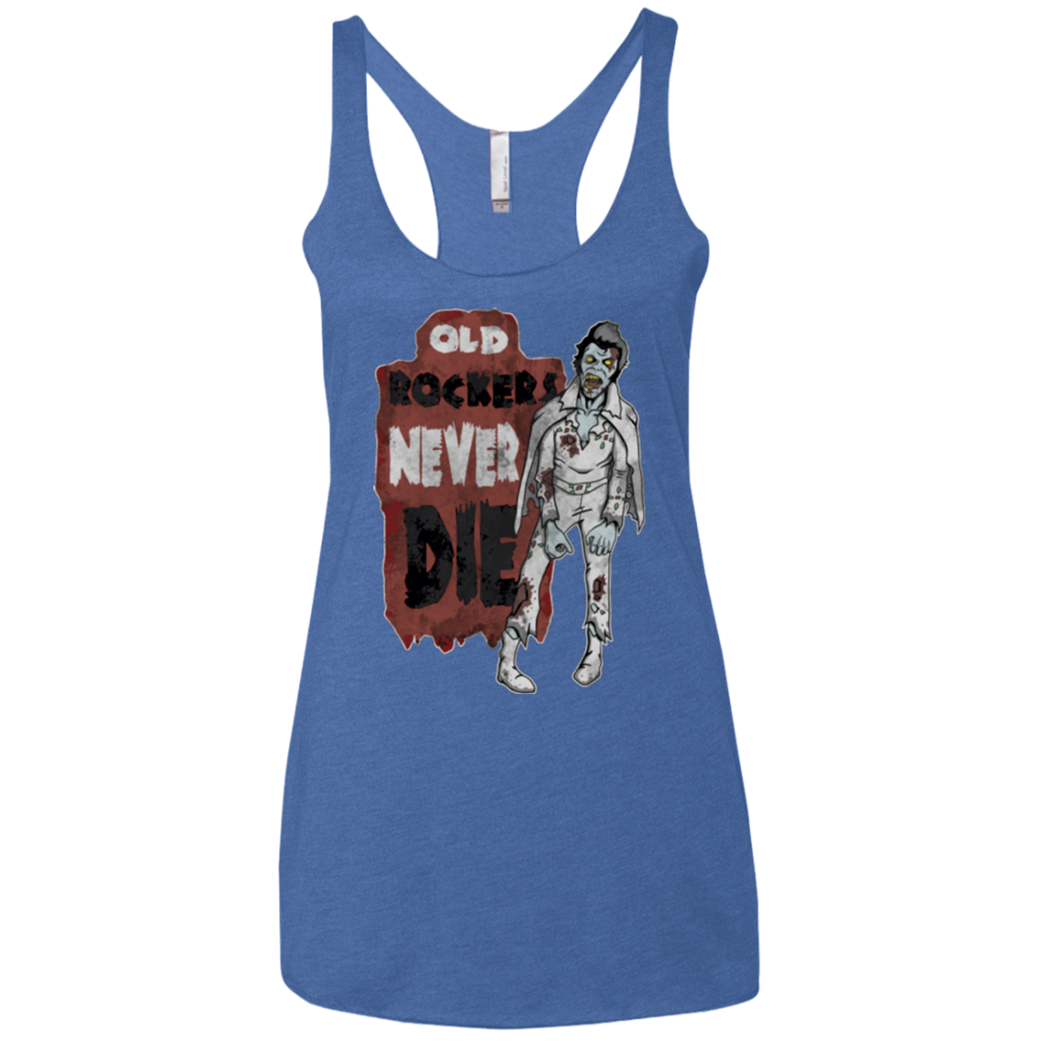 Old Rockers Never Die Women's Triblend Racerback Tank