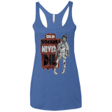 Old Rockers Never Die Women's Triblend Racerback Tank