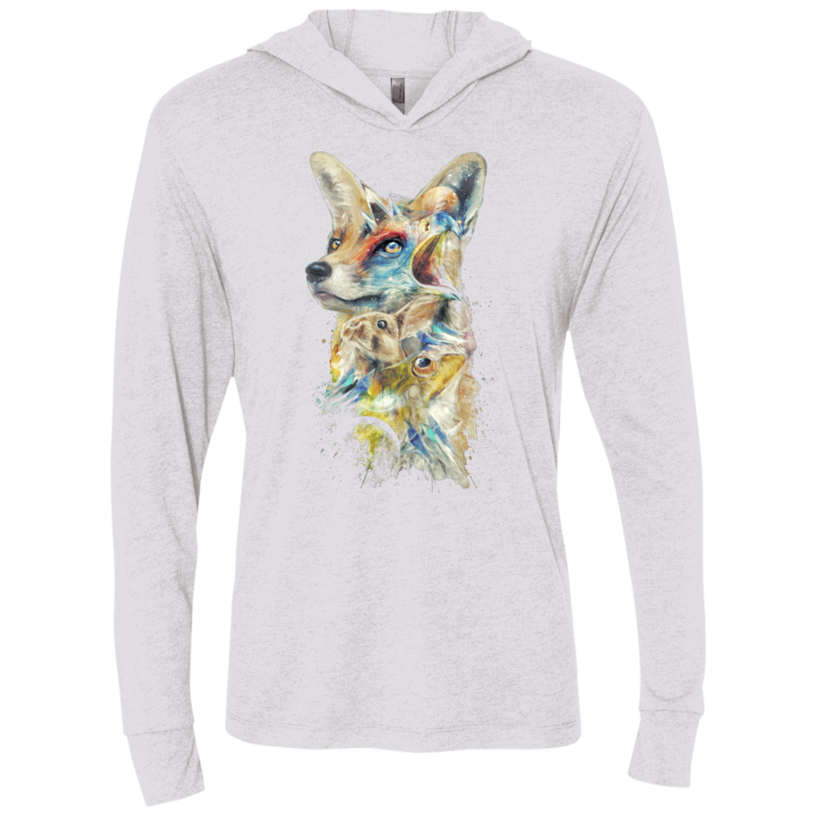 Heroes of Lylat Star Fox Triblend Long Sleeve Hoodie Tee