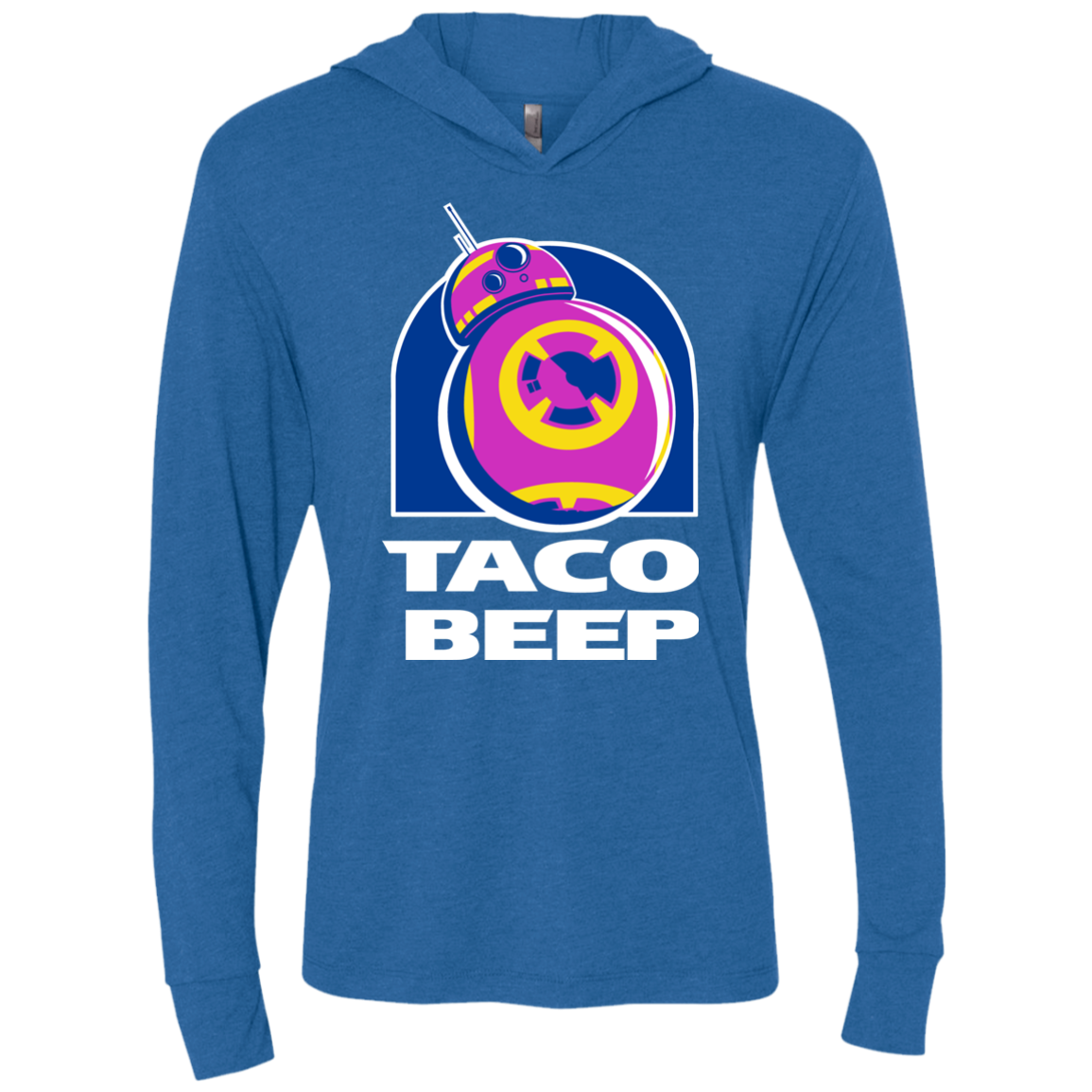 Taco Beep Triblend Long Sleeve Hoodie Tee