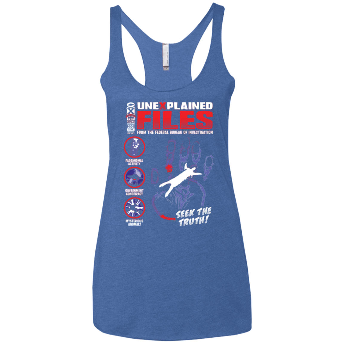 Unexplained Files Women's Triblend Racerback Tank