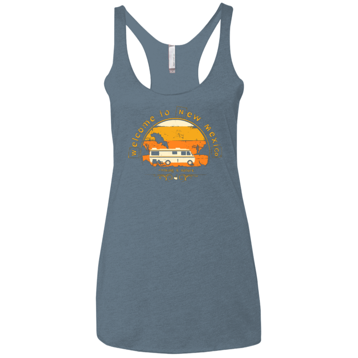 Welcome to New Mexico Women's Triblend Racerback Tank