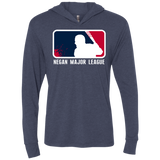 Negan Mayor League Triblend Long Sleeve Hoodie Tee