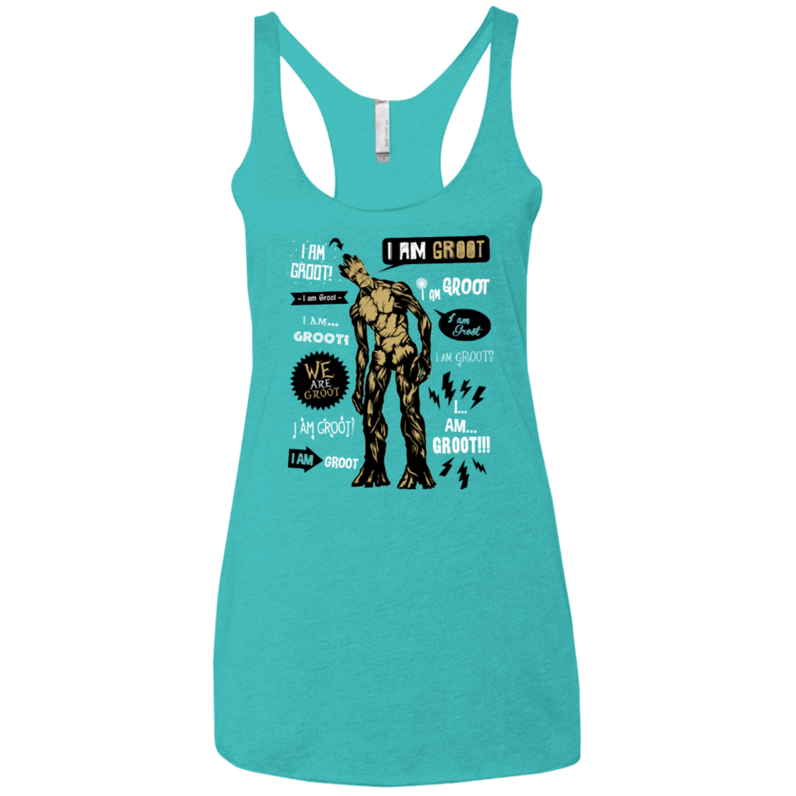 Groot Famous Quotes Women's Triblend Racerback Tank