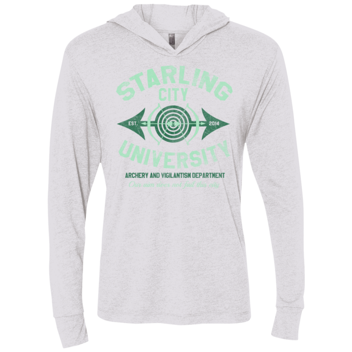 Starling City U Triblend Long Sleeve Hoodie Tee
