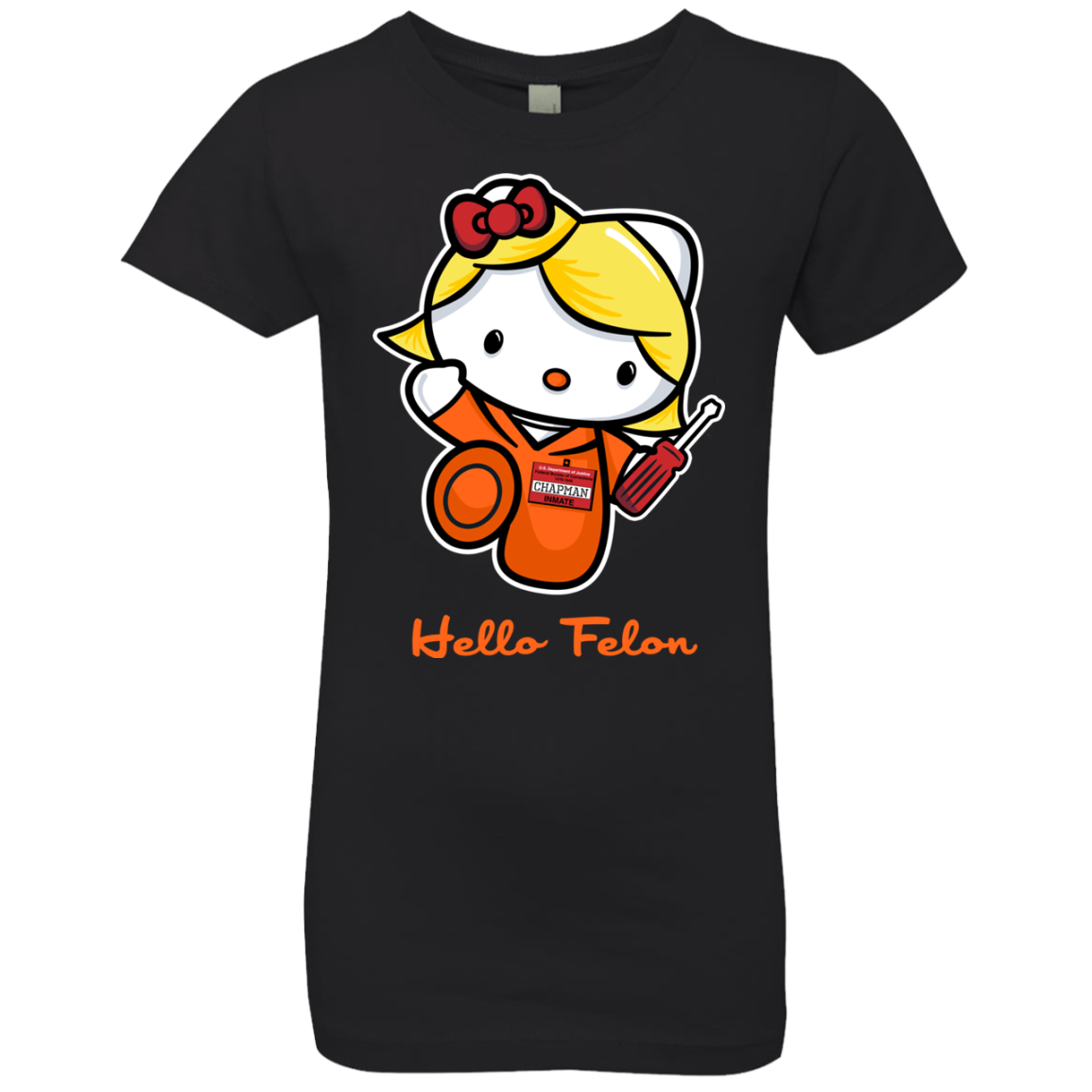Orange is the New Cat Girls Premium T-Shirt