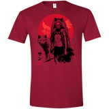 Wolf Girl sumi-e Men's Semi-Fitted Softstyle