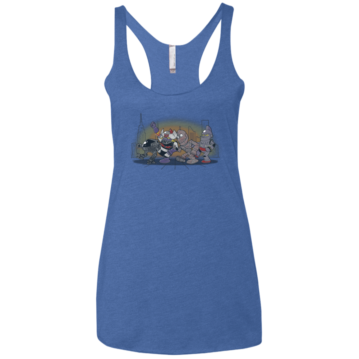 Where The Big Robots are Women's Triblend Racerback Tank