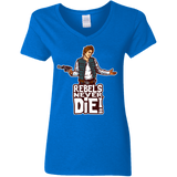 Rebels Never Die Women's V-Neck T-Shirt