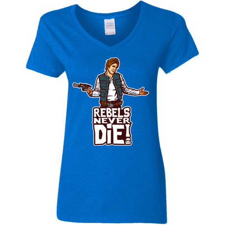 Rebels Never Die Women's V-Neck T-Shirt