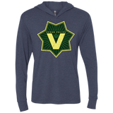 Vegan Police Triblend Long Sleeve Hoodie Tee