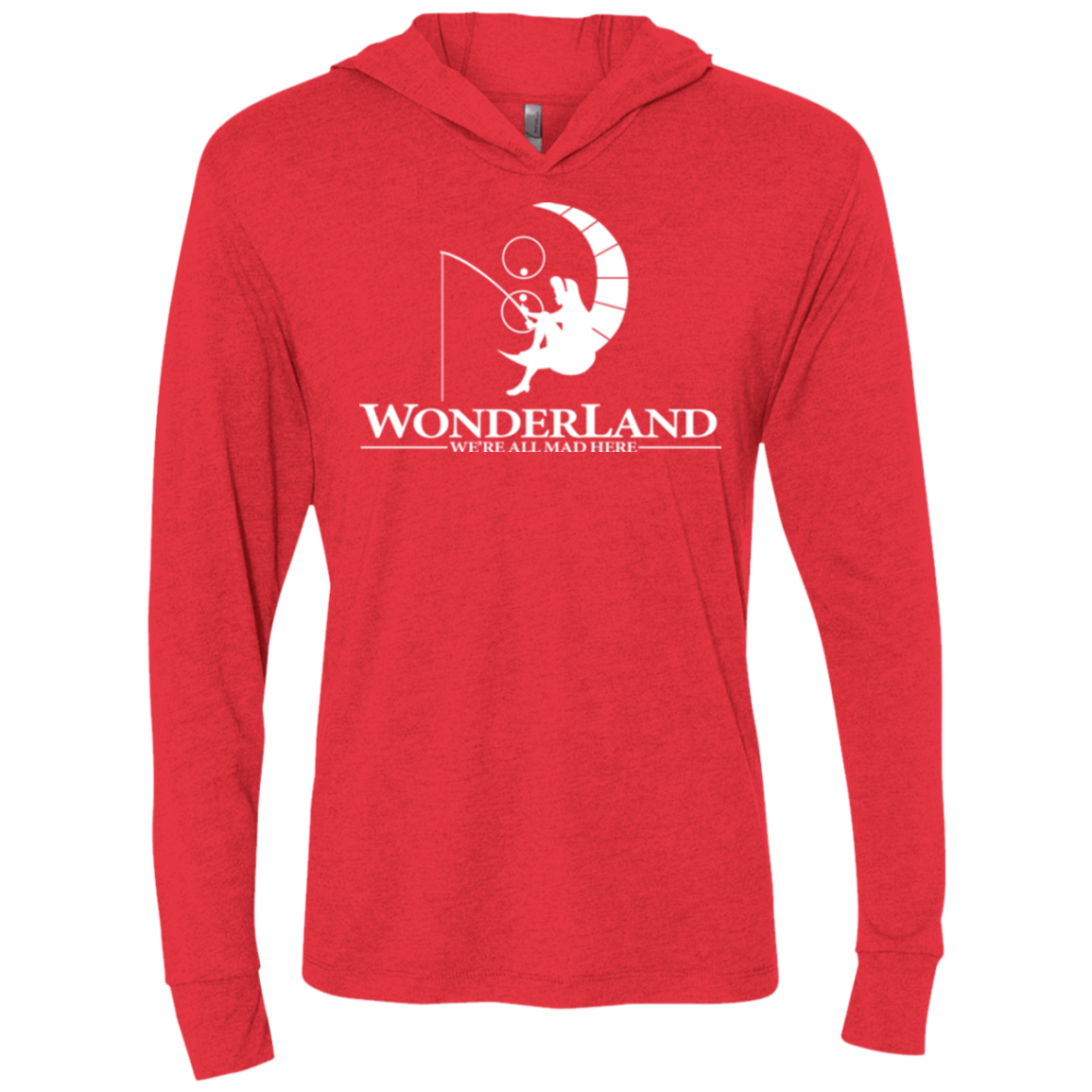 Wonderland Animation Triblend Long Sleeve Hoodie Tee