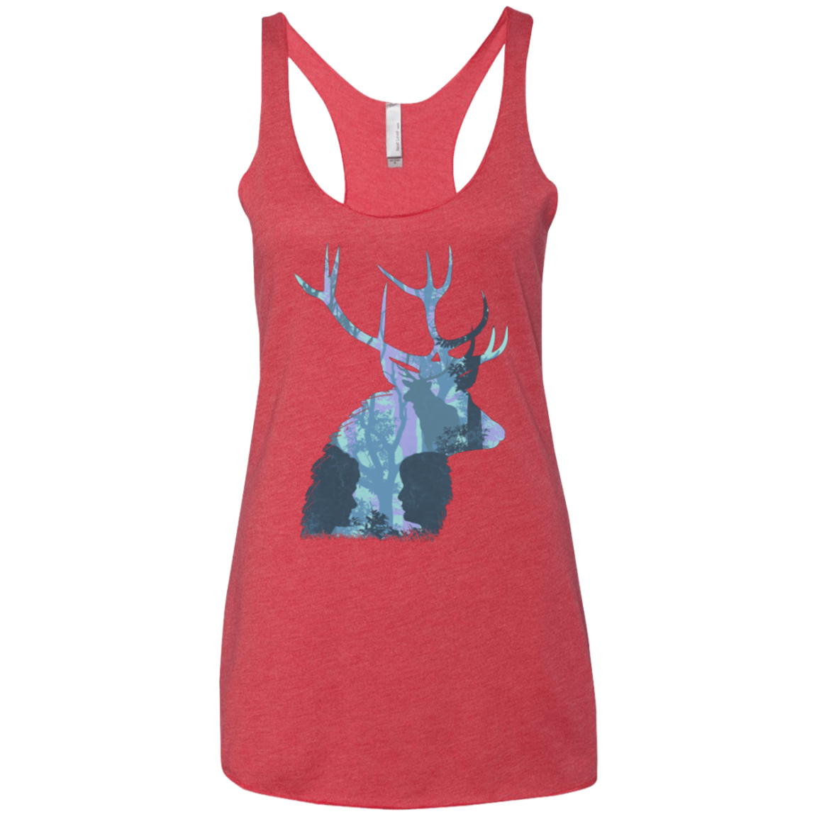 Deer Cannibal Women's Triblend Racerback Tank