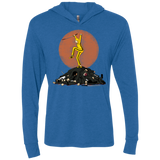 Karate Bill Triblend Long Sleeve Hoodie Tee