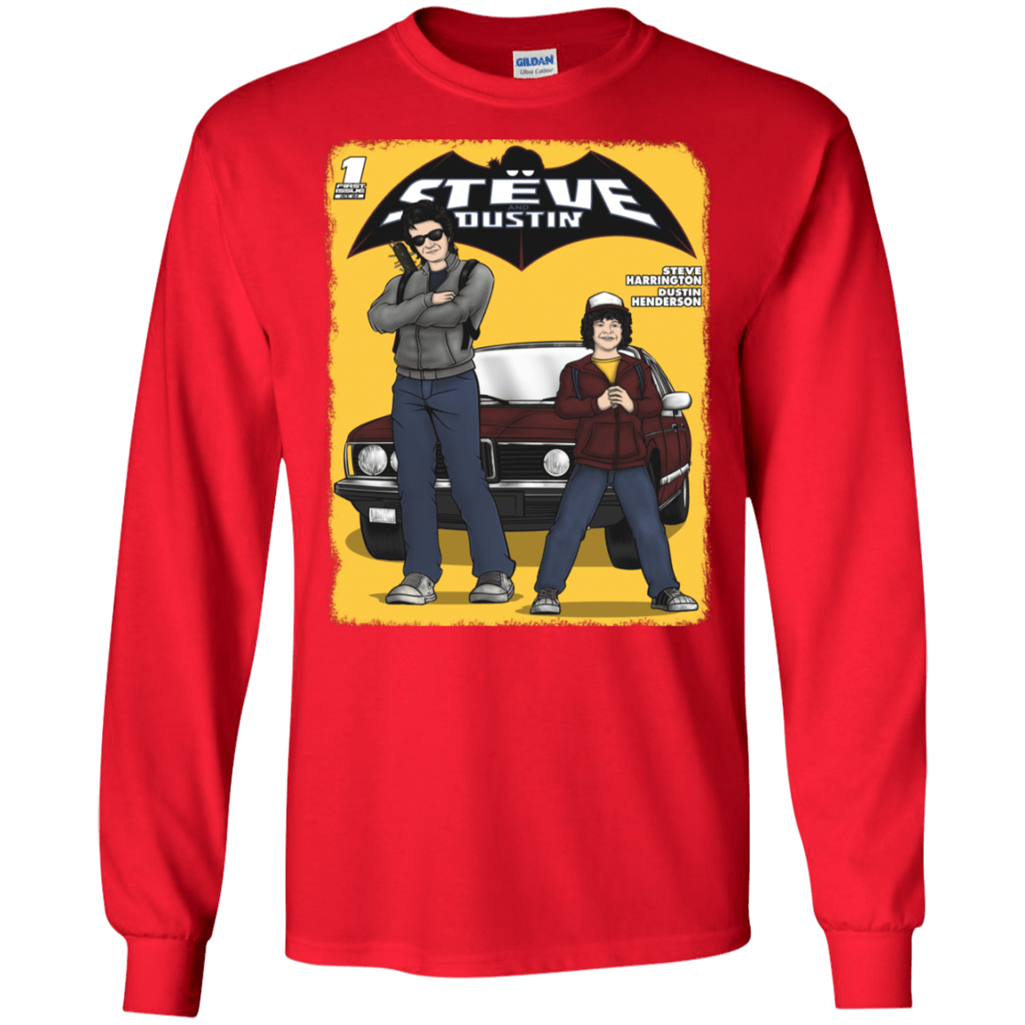 T-Shirts Red / S Strange Duo Men's Long Sleeve T-Shirt