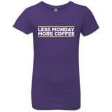 Less Monday More Coffee Girls Premium T-Shirt