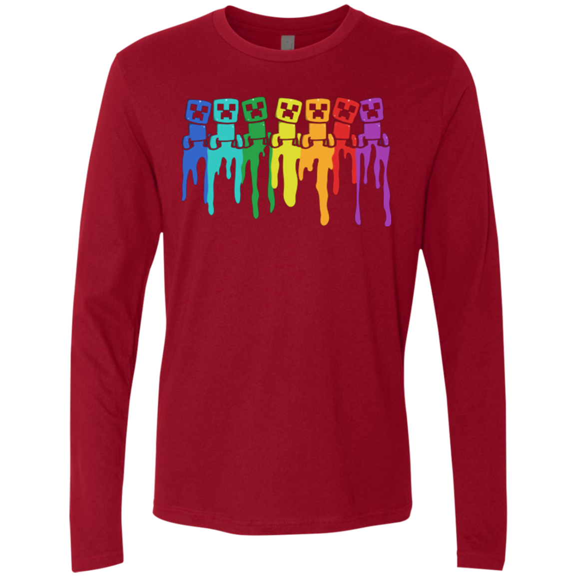 Rainbow Creeps Men's Premium Long Sleeve