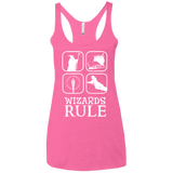 Wizards Rule Women's Triblend Racerback Tank