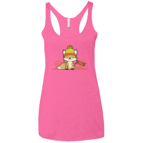 Pretty Cunning Women's Triblend Racerback Tank