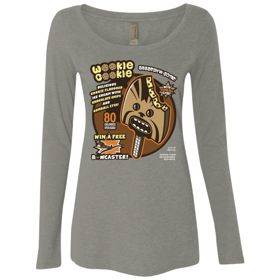 Wookie Cookie Women's Triblend Long Sleeve Shirt