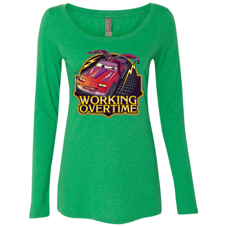 Working Overtime Women's Triblend Long Sleeve Shirt