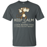 Keep Calm & Look Behind You A Three Headed Monkey T-Shirt