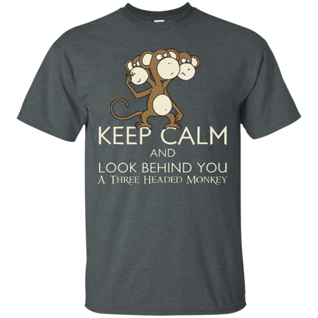 Keep Calm & Look Behind You A Three Headed Monkey T-Shirt