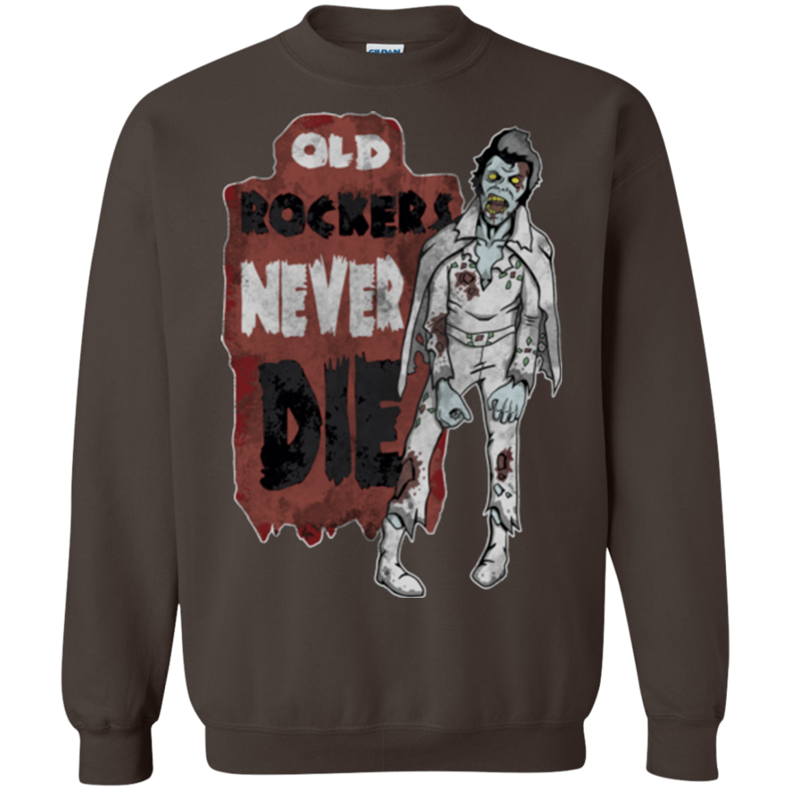 Old Rockers Never Die Crewneck Sweatshirt