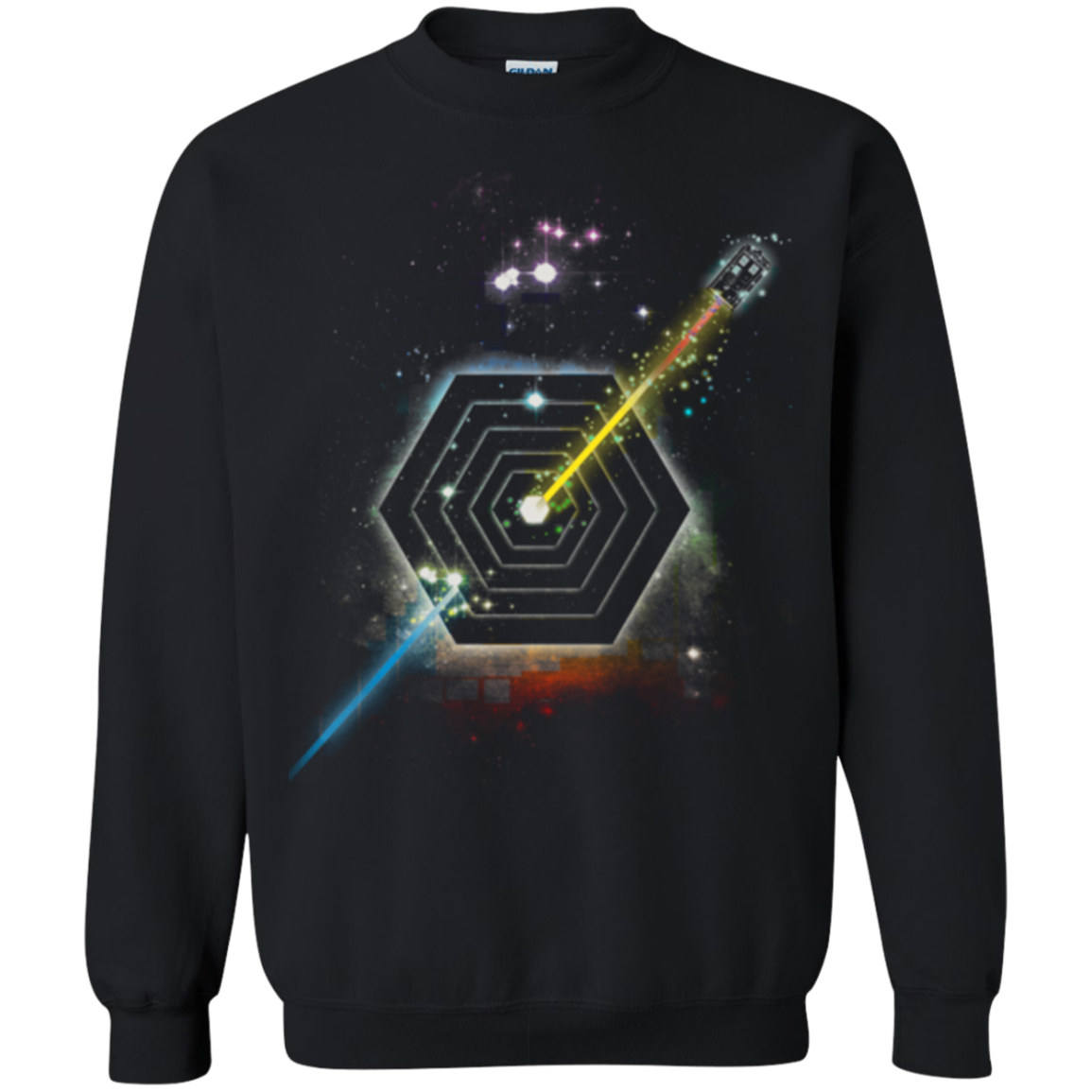 Space Fragmentation Travel Crewneck Sweatshirt