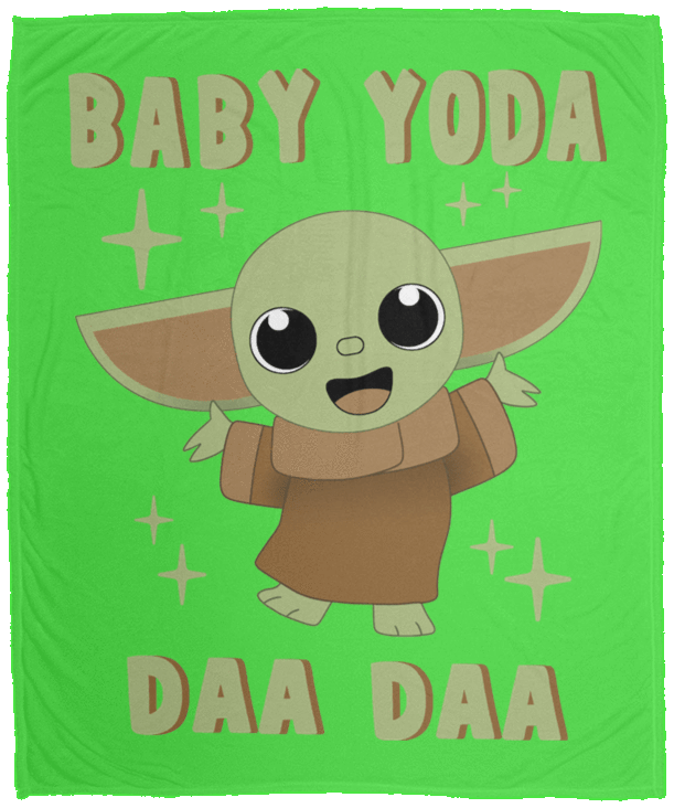 Blankets Kelly / One Size Baby Yoda Daa Daa 50x60 MicroFleece Blanket