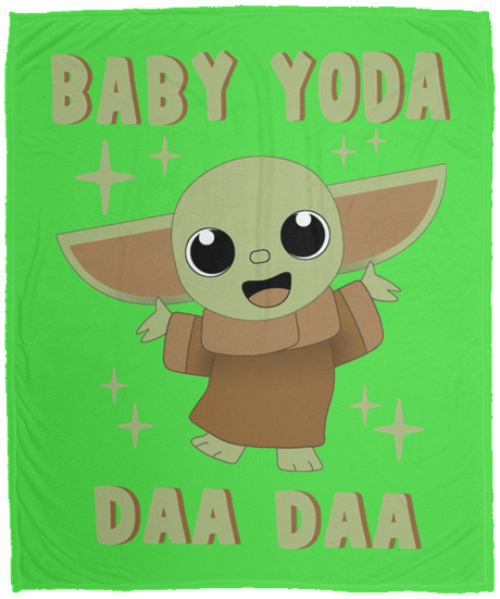 Blankets Kelly / One Size Baby Yoda Daa Daa 50x60 MicroFleece Blanket