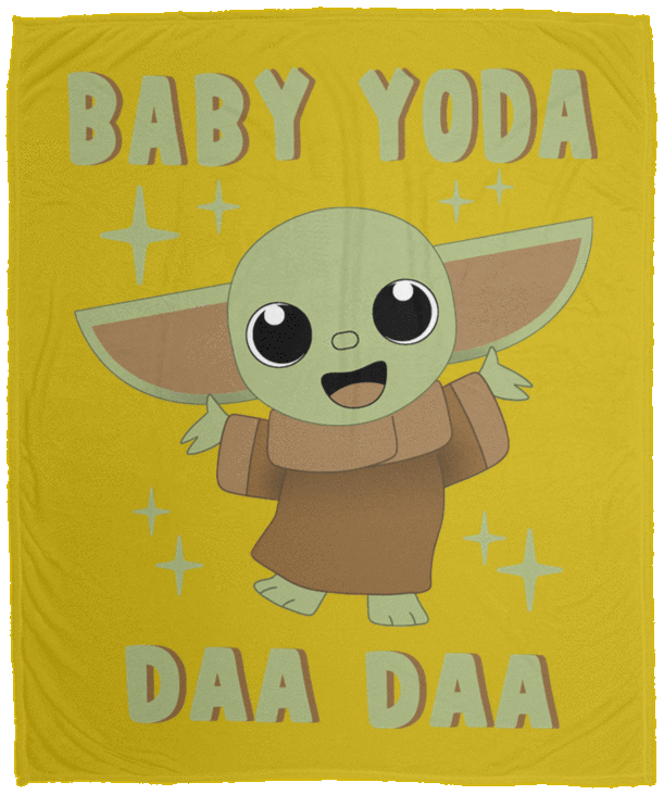 Blankets Old Gold / One Size Baby Yoda Daa Daa 50x60 MicroFleece Blanket