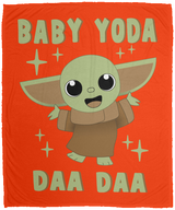 Blankets Orange / One Size Baby Yoda Daa Daa 50x60 MicroFleece Blanket