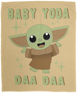 Blankets Tan / One Size Baby Yoda Daa Daa 50x60 MicroFleece Blanket