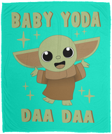 Blankets Teal / One Size Baby Yoda Daa Daa 50x60 MicroFleece Blanket