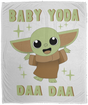Blankets White / One Size Baby Yoda Daa Daa 50x60 MicroFleece Blanket