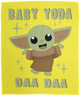 Blankets Yellow / One Size Baby Yoda Daa Daa 50x60 MicroFleece Blanket