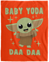 Blankets Orange / One Size Baby Yoda Daa Daa 60x80 MicroFleece Blanket