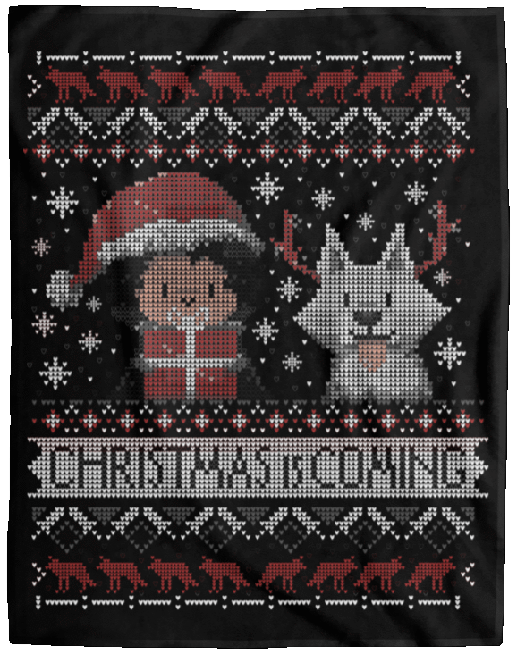 Blankets Black / One Size Christmas is Coming 60x80 MicroFleece Blanket