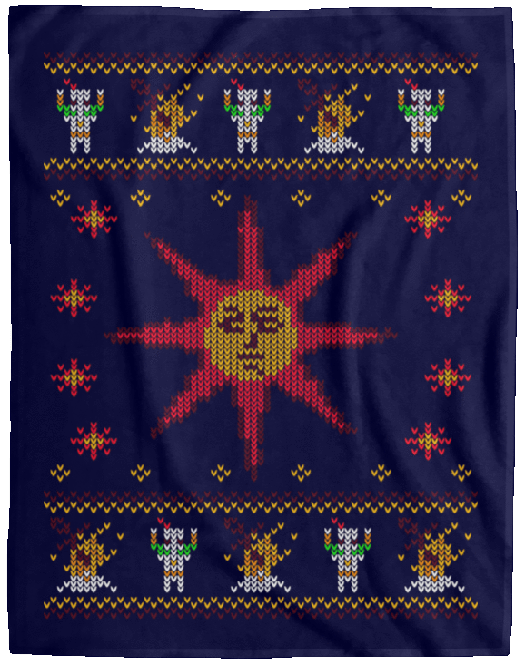 Blankets Navy / One Size Christmas Sweater Dark Souls 60x80 MicroFleece Blanket