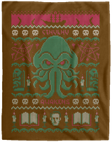 Blankets Brown / One Size Cthulhu Awakens Ugly Sweater 60x80 MicroFleece Blanket