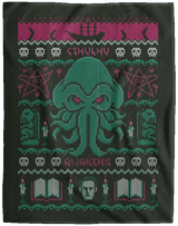 Blankets Forest / One Size Cthulhu Awakens Ugly Sweater 60x80 MicroFleece Blanket