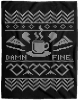 Blankets Black / One Size Damn Fine Sweater_mephias 60x80 MicroFleece Blanket