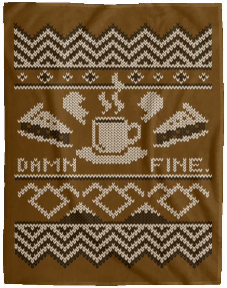 Blankets Brown / One Size Damn Fine Sweater_mephias 60x80 MicroFleece Blanket