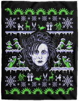 Blankets Black / One Size Edward Scissorhands ugly sweater 60x80 MicroFleece Blanket