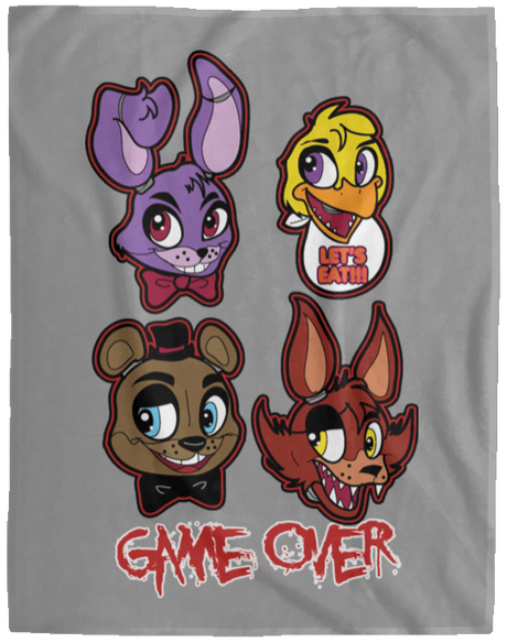 Blankets Gray / One Size Five Nights at Freddys Game Over 60x80 MicroFleece Blanket
