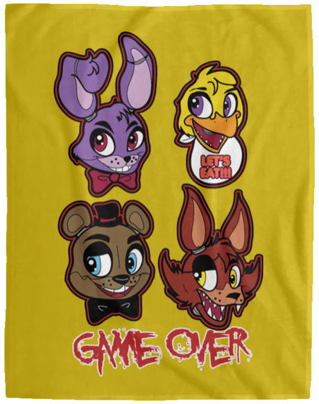Blankets Old Gold / One Size Five Nights at Freddys Game Over 60x80 MicroFleece Blanket