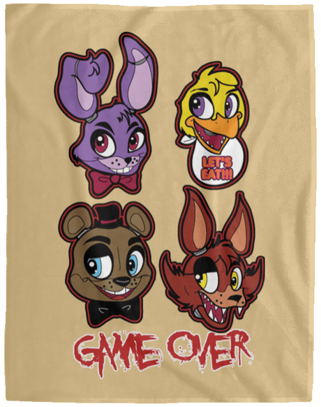 Blankets Tan / One Size Five Nights at Freddys Game Over 60x80 MicroFleece Blanket
